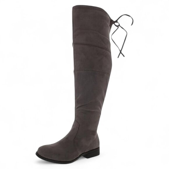 Journee Collection Women's Over the Knee Mount Boots - Grey - Picture 1 of 3